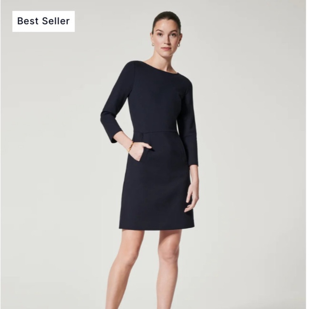 New with tags Spanx perfect A-line dress in classic navy